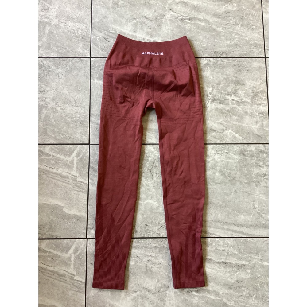 Alphalete Seamless High Rise Leggings Mauve Terracotta Activewear Womens Small